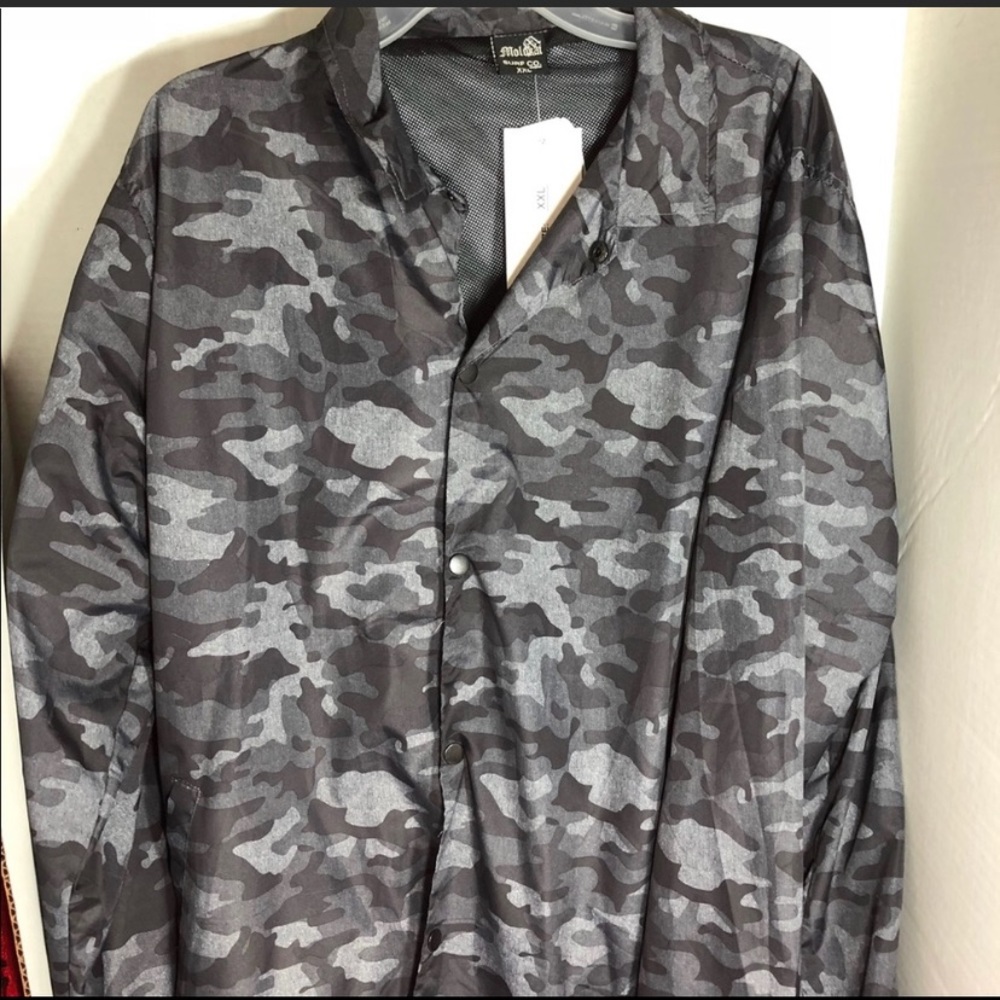 Camo coach jacket size large